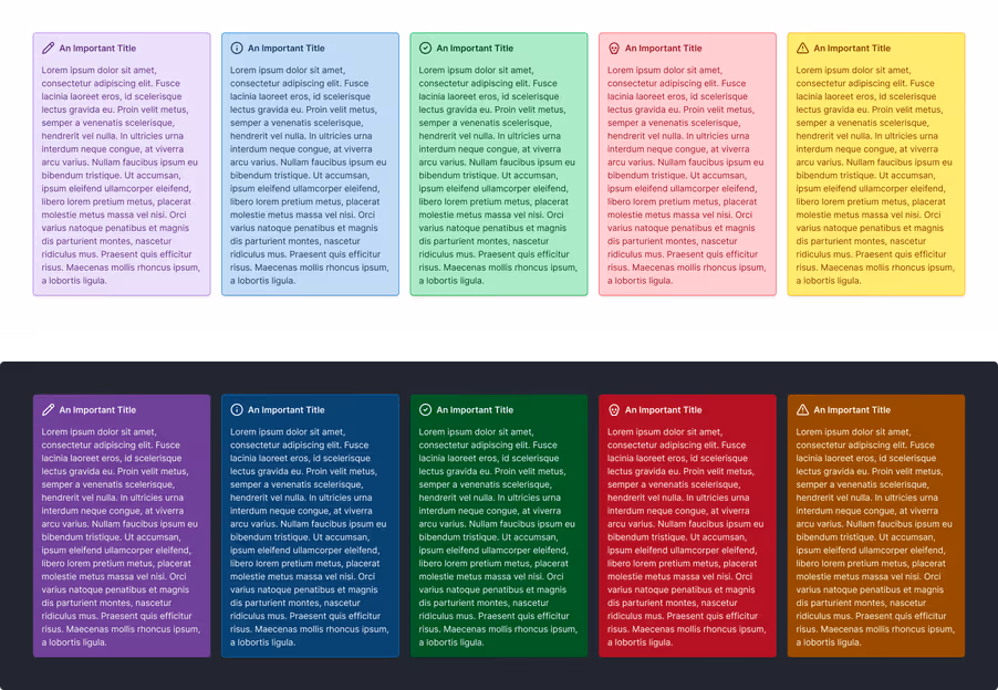 Callout component designs