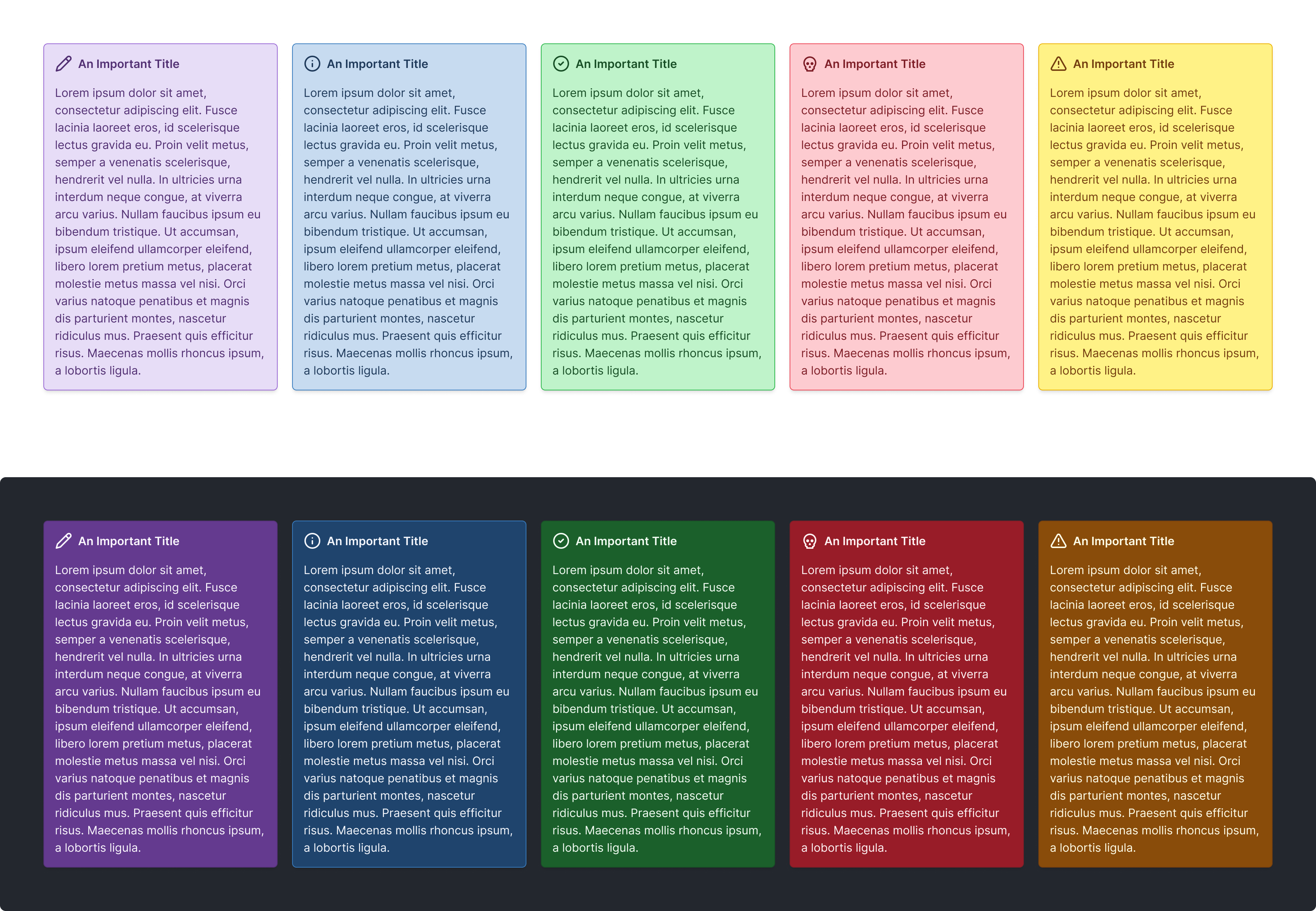 Callout component designs