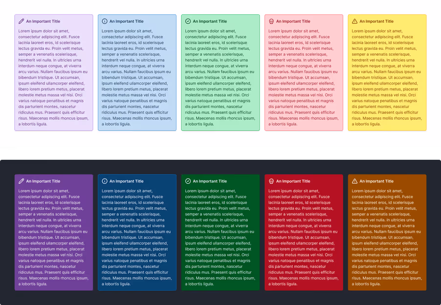 Callout component designs