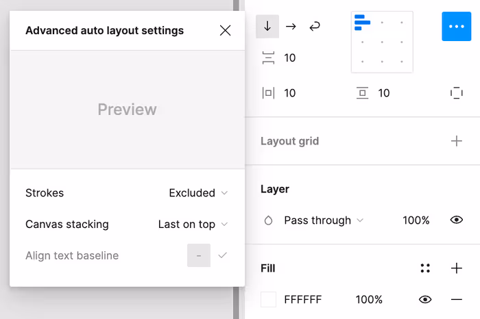 Advanced options for Figma's auto layout