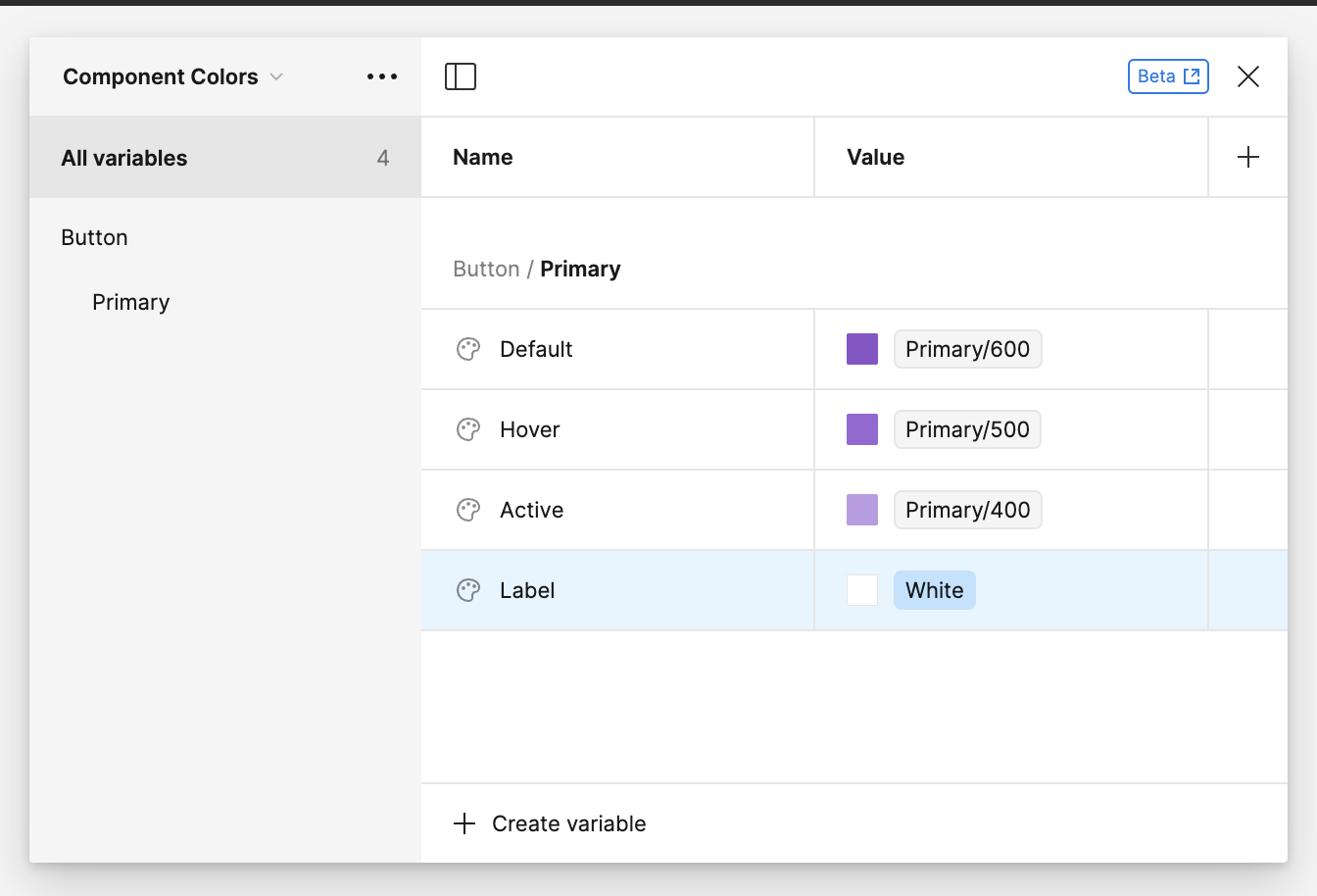 Component-specific button colors