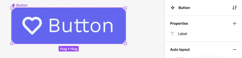 Figma button with an icon