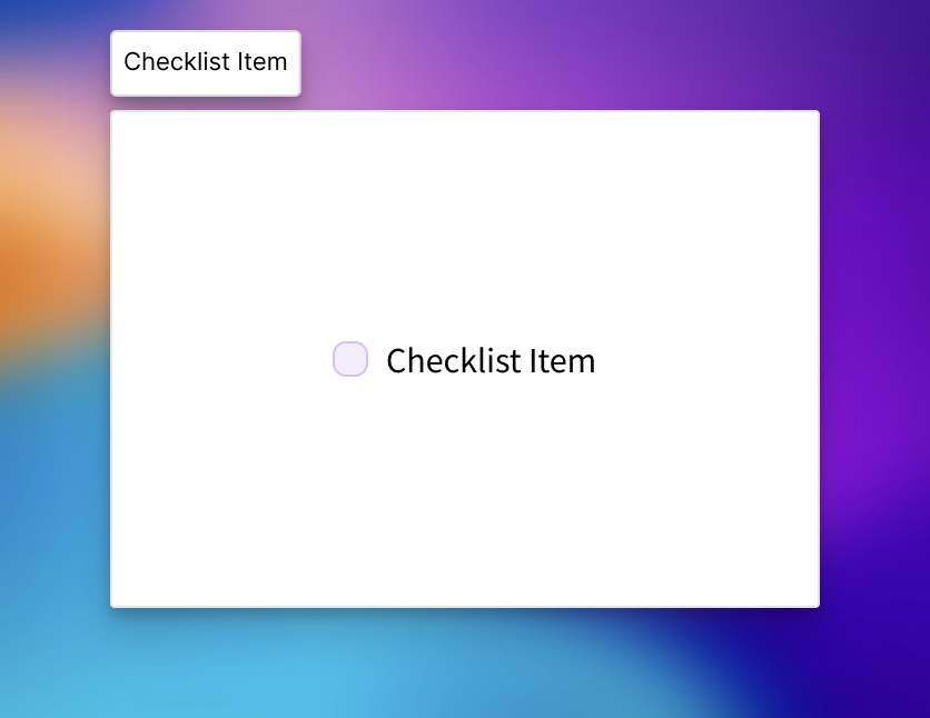 The checklist item component