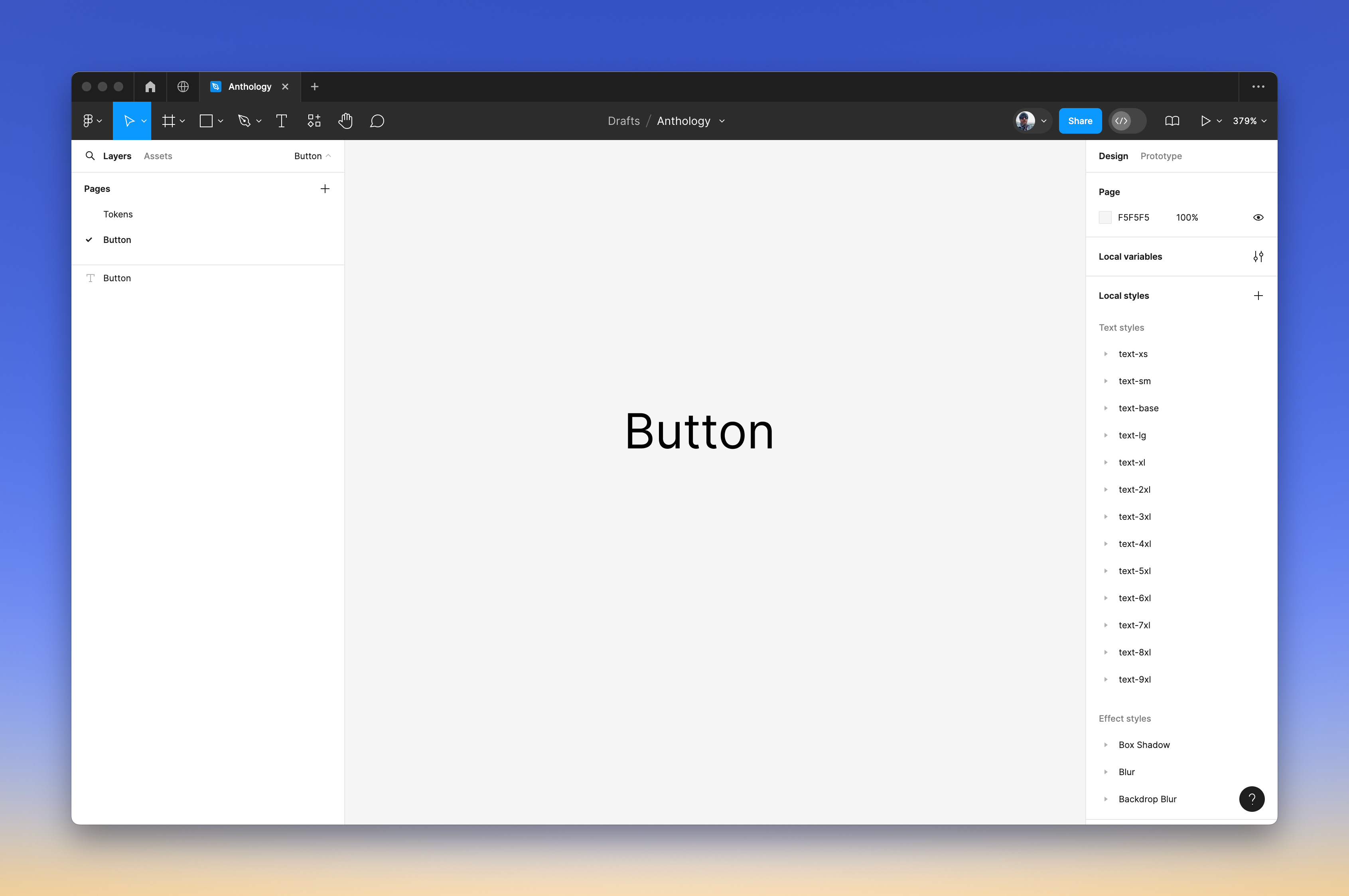 Just some text as the starting point for a button