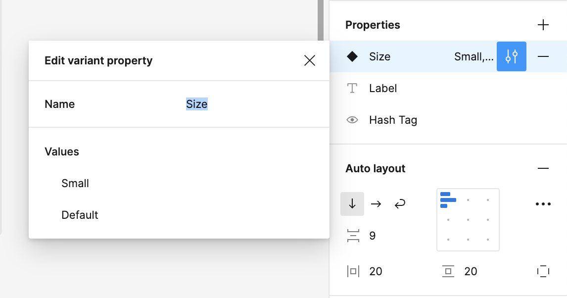 A default and small variant of the badge component