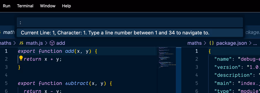 Jump to a Line