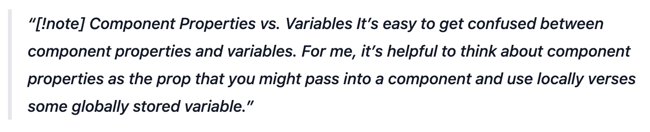 An Obsidian callout rendered a raw Markdown