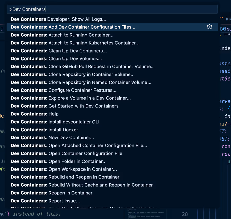 Setting up Dev Containers