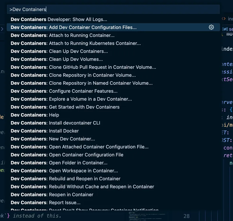 Setting up Dev Containers