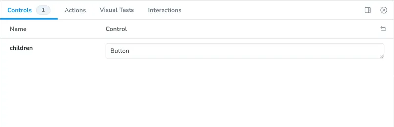 A basic implementation of controls in Storybook