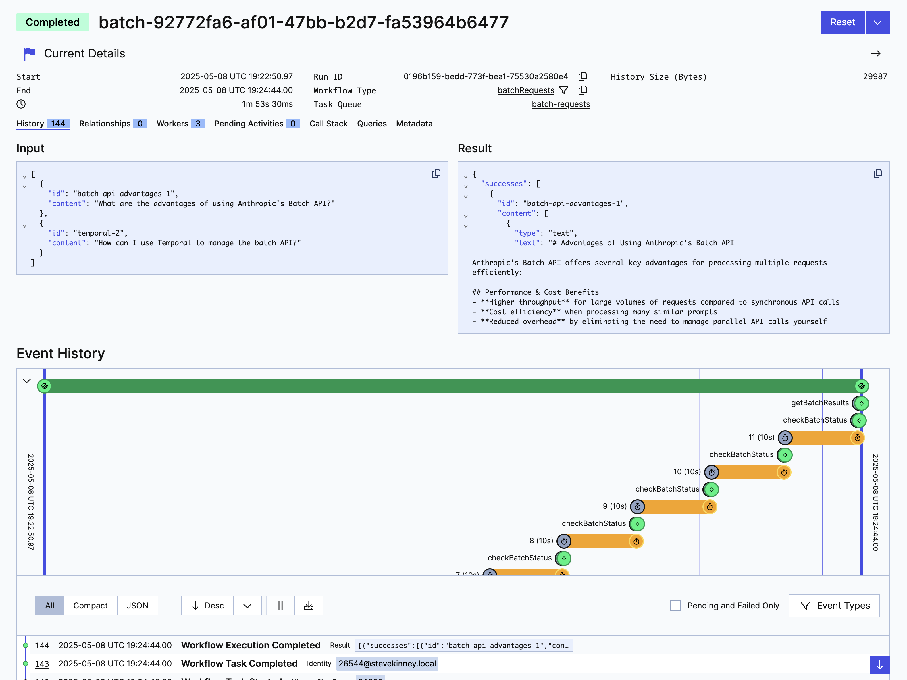 The Workflow in the UI