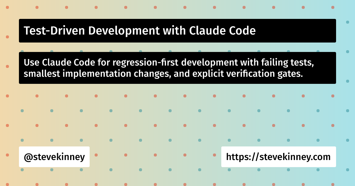 Test-Driven Development with Claude Code | Developing with AI Tools ...