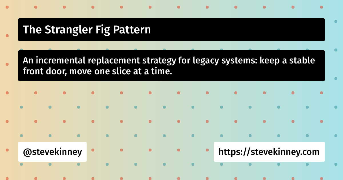 The Strangler Fig Pattern | Enterprise UI | Steve Kinney