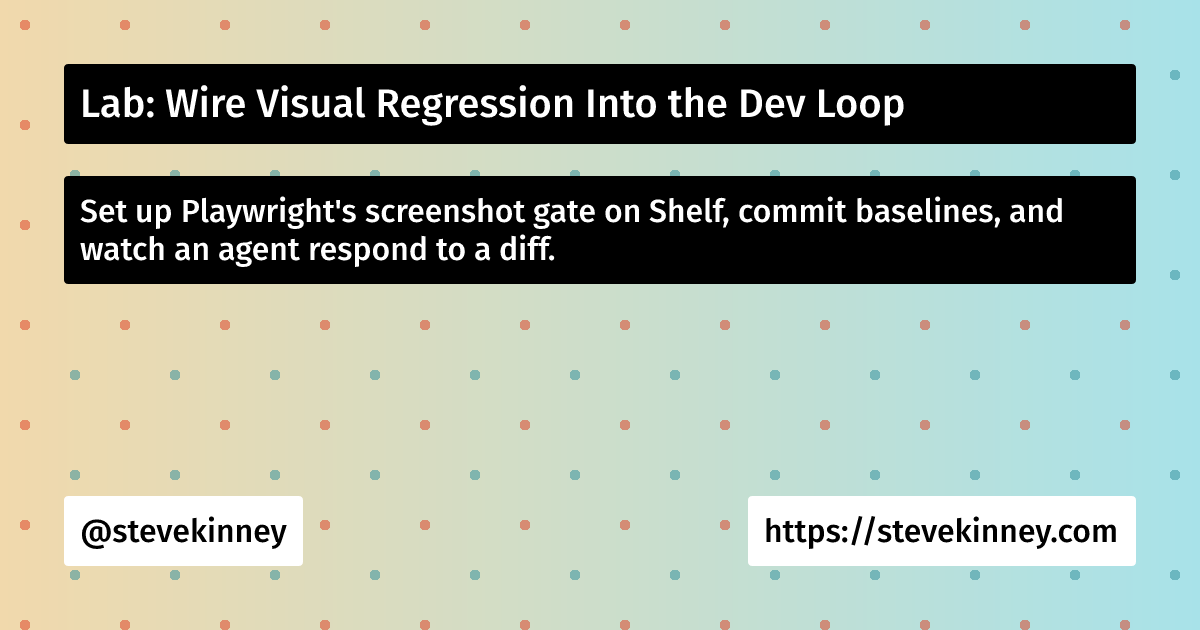 Dev Loop Graphic Lab: Wire Visual Regression Into the Dev Loop | Self-Testing AI Agents ...